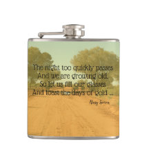 Aussie Henry Lawson Quote Drink Flask