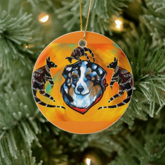 AUSSIË HERDER  KERAMISCH ORNAMENT (Boom)