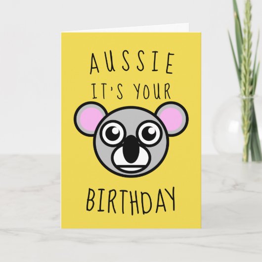 Aussie Het is jouw verjaardag Kaart (Voorkant)