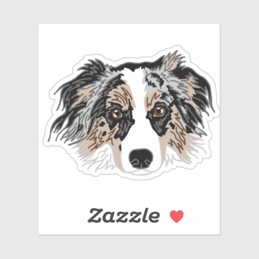 Aussie-hond-moeder-mok Sticker (Vel)