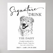 Aussie Hond Trouwhandtekening Drink Teken Poster (Voorkant)