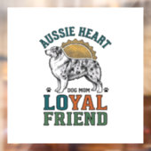 Aussie-hondliefhebber Vintage gegraveerde herder A Raamsticker (Vel 2)