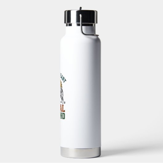 Aussie-hondliefhebber Vintage gegraveerde herder A Waterfles (Links)