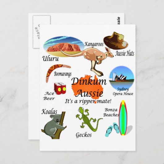 Aussie icons briefkaart (Voorkant / Achterkant)