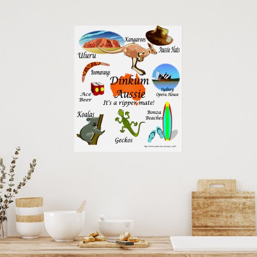 Aussie icons poster (Keuken)