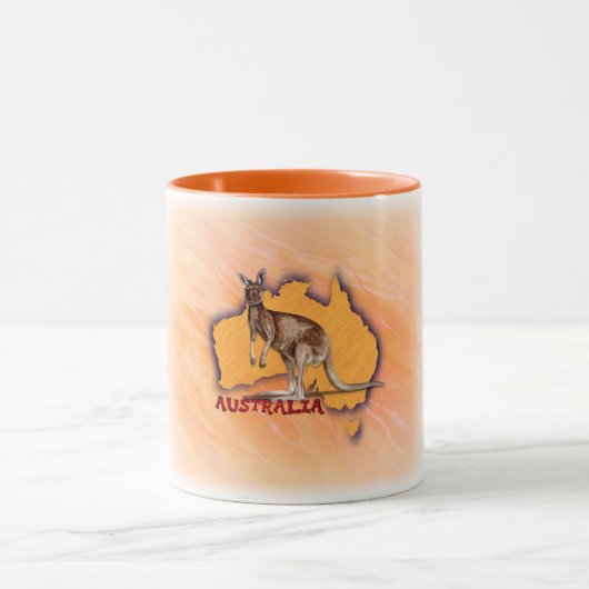Aussie Icons - Red Kangaroo Mok (Midden)