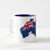 Aussie-kaartvlag Tweekleurige Koffiemok (Voorkant links)