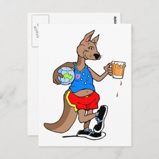 aussie kangaroo briefkaart (Voorkant / Achterkant)