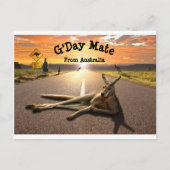 Aussie Kangaroo Briefkaart (Voorkant)