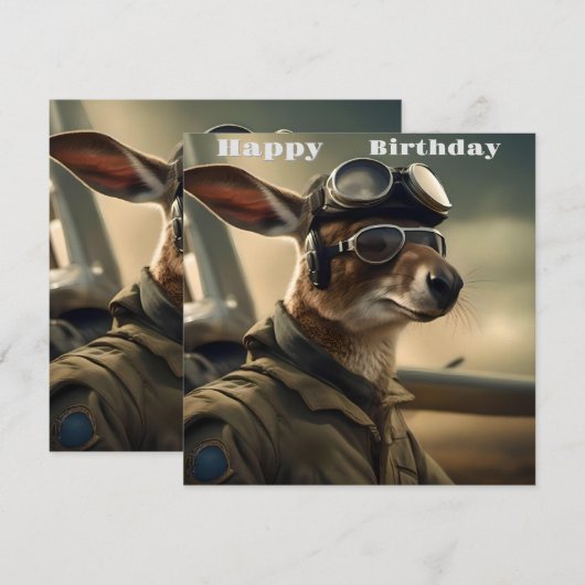 Aussie Kangaroo King of the Airways, Kaart van de  (Voorkant / Achterkant)