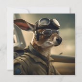Aussie Kangaroo King of the Airways, Kaart van de  (Achterkant)