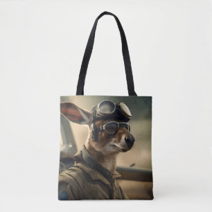 Aussie Kangaroo, koning van de luchtwegen, Tote Bag