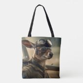 Aussie Kangaroo, koning van de luchtwegen, Tote Bag (Achterkant)