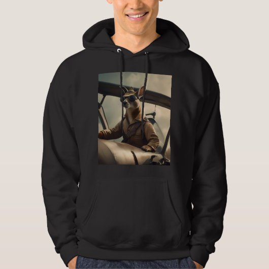 Aussie Kangaroo Pilot, Hoodie (Voorkant)