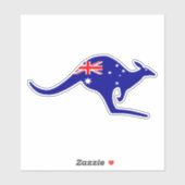Aussie Kangaroo snijdt laptop sticker (Vel)