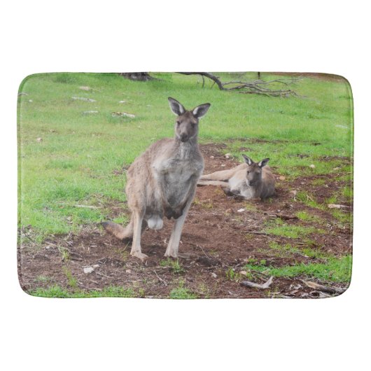 Aussie Kangaroos, Lge Memory Foam Bath Mat (Voorkant)