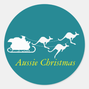 Aussie Kerst sticker omlaag onder stijl feestdagen