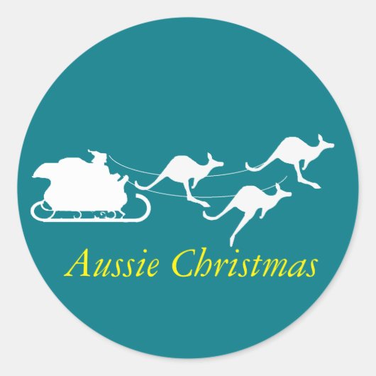 Aussie Kerst sticker omlaag onder stijl feestdagen (Voorkant)
