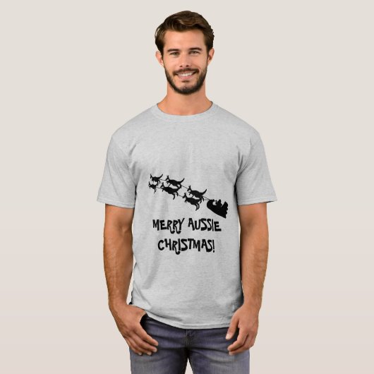 Aussie-kerstcadeautjes, Mannen Raglan Shirt (Voorkant volledig)