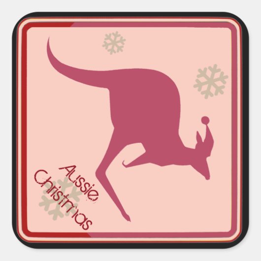 Aussie Kerstmis Australië stijl Vierkante Sticker (Voorkant)