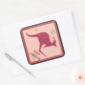 Aussie Kerstmis Australië stijl Vierkante Sticker (Envelop)