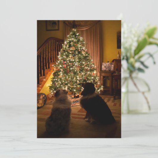 Aussie Kerstmis Feestdagenkaart (Staand voorkant)