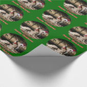 Aussie Kerstmis Kangaroos Gift Wrap Cadeaupapier (Hoek)
