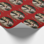 Aussie Kerstmis Kangaroos Gift Wrap Cadeaupapier (Hoek)