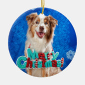 Aussie Kerstmis Keramisch Ornament (Voorkant)