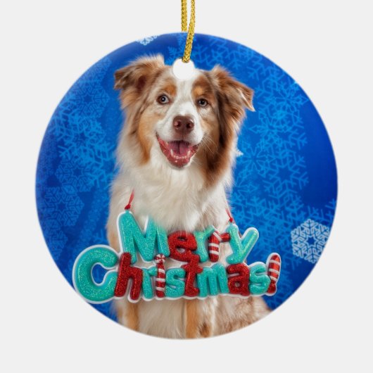 Aussie Kerstmis Keramisch Ornament (Voorkant)