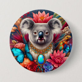 Aussie Koala Beer Mode Button Pin Broche