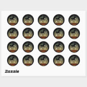 Aussie Lizard Icon Ronde Sticker (Vel)