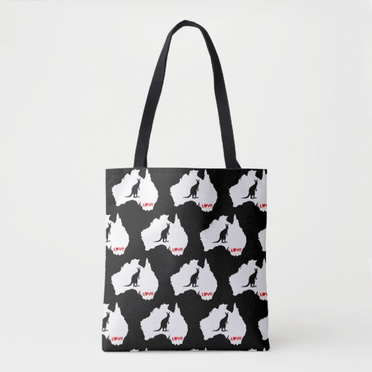 Aussie Love Kangaroo White Tote Bag (Voorkant)