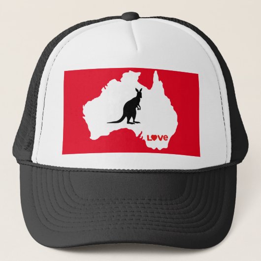 Aussie Love Kangaroo White Trucker Pet (Voorkant)