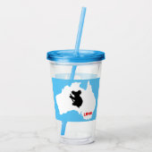 Aussie Love Koala White Acryl Drinkbeker (Achterkant)