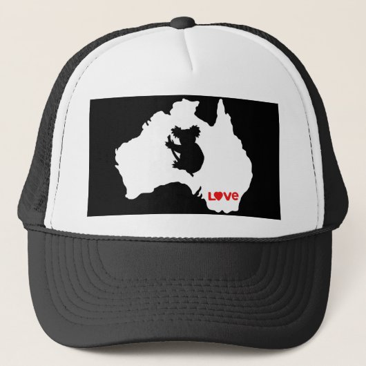 Aussie Love Koala White Trucker Pet (Voorkant)