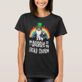 Aussie Lucky Charm St Patricks Day Dog Australian  T-shirt (Voorkant)