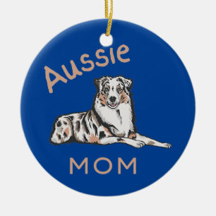 Aussie Ma Australian Shepherd Aussie Dog Keramisch Ornament