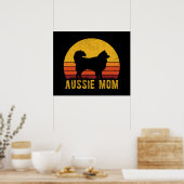 Aussie Mam Australian Shepherd Dog Mam  Poster (Keuken)