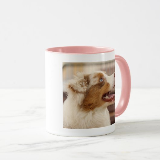 Aussie Mam Rood Geppersonaliseerd met foto Mok (Voorkant rechts)