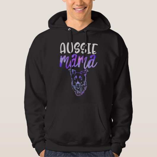 Aussie Mama Australian Shepherd Herding Dog Mom Da Hoodie (Voorkant)