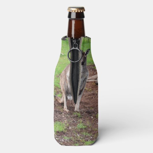 Aussie Mannelijke Kangoeroe, Flesjeskoeler (Fles Achterkant)