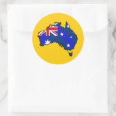 Aussie Map of Australia Oz flag gifts Ronde Sticker (Tas)