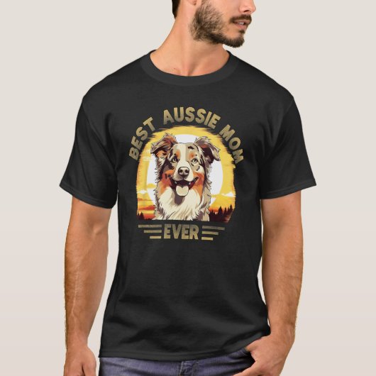 Aussie Mom Australian Shepherd T-shirt (Voorkant)