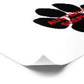 aussie name paw foto afdruk (Hoek)