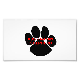 aussie name paw foto afdruk