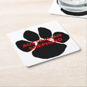 aussie name paw kartonnen onderzetters (Schuin)