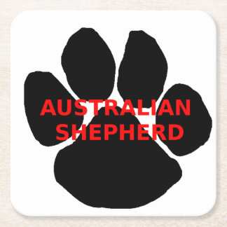 aussie name paw kartonnen onderzetters