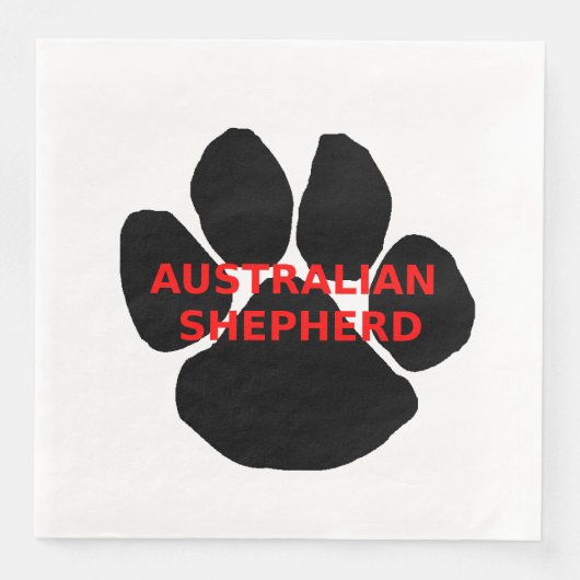 aussie name paw servet (Voorkant)