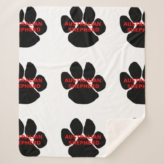 aussie name paw sherpa deken (Voorkant)